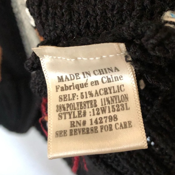 Loveriche|Boho knit crewneck sweater in vintage style stripes•Grandpa sweater - Picture 8 of 10